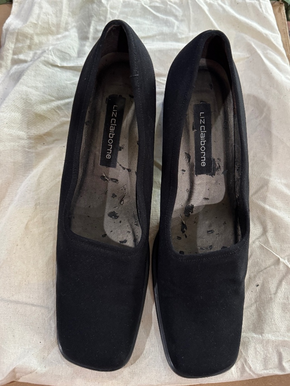 Liz Claiborne Black Square Toed Heels
